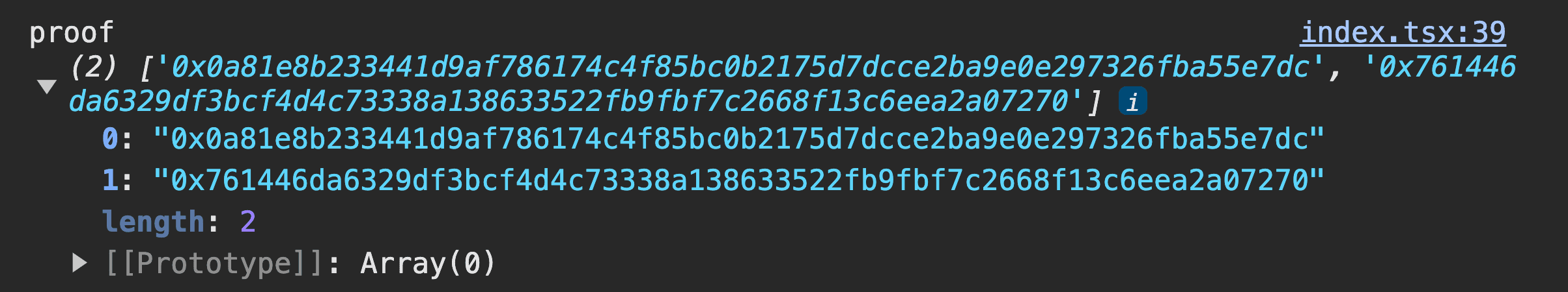 Figure 2. Logging A Merkle Proof 